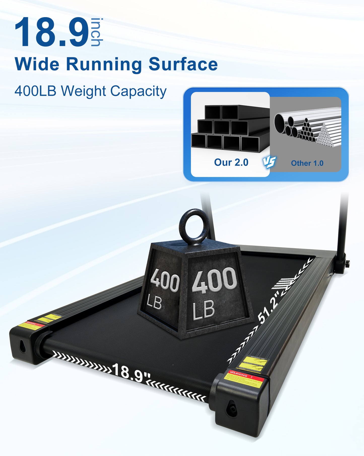 Treadmill with Auto Incline, BORGUSI Heavy Duty Treadmill for Home, Wide Belt