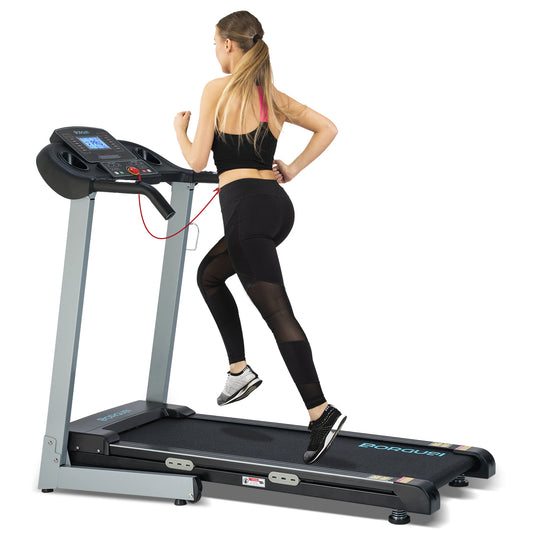 Treadmill with 12% Auto Incline, 17.5" Wide 3.0HP Folding Treadmill