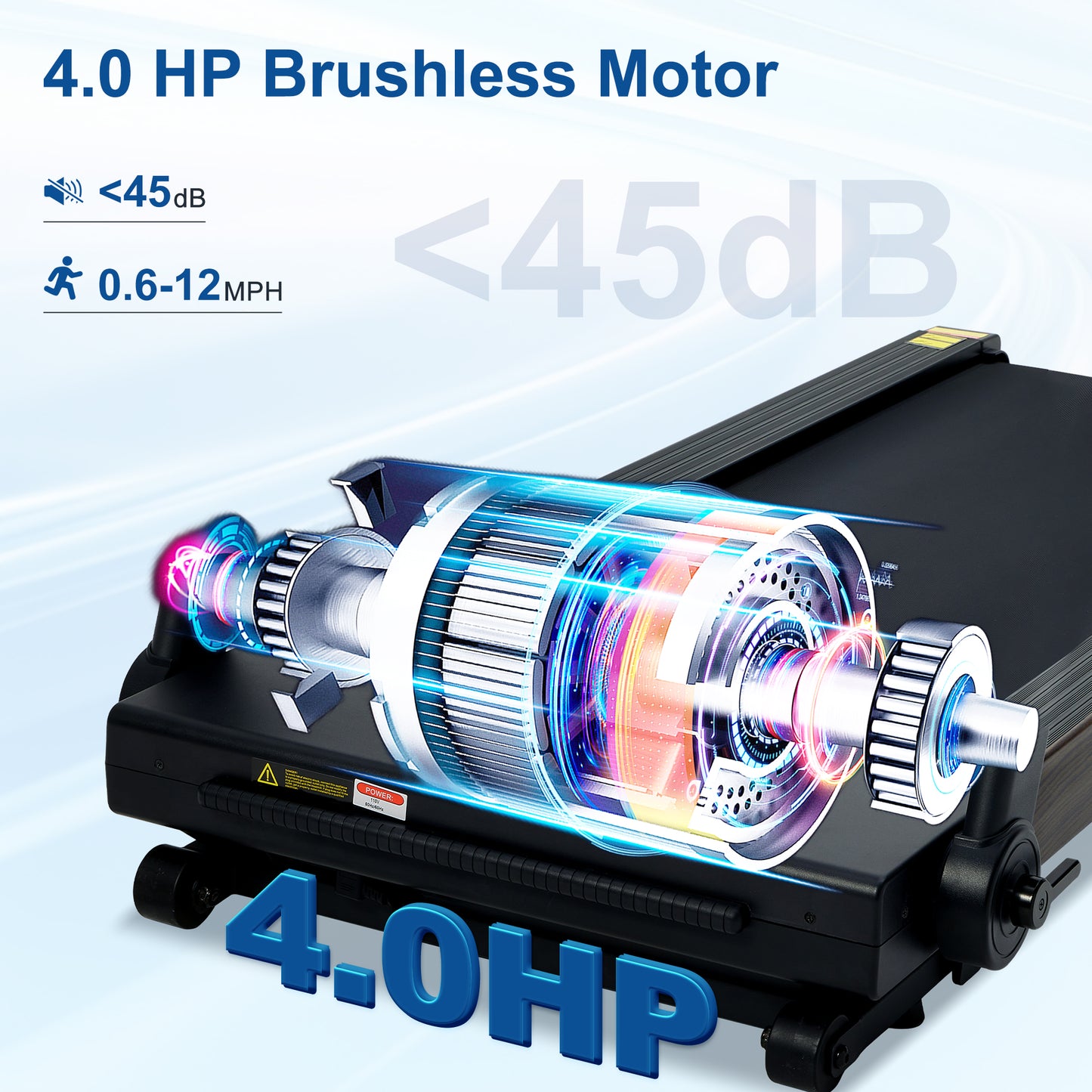 Treadmill with Auto Incline, BORGUSI Heavy Duty Treadmill for Home, Wide Belt