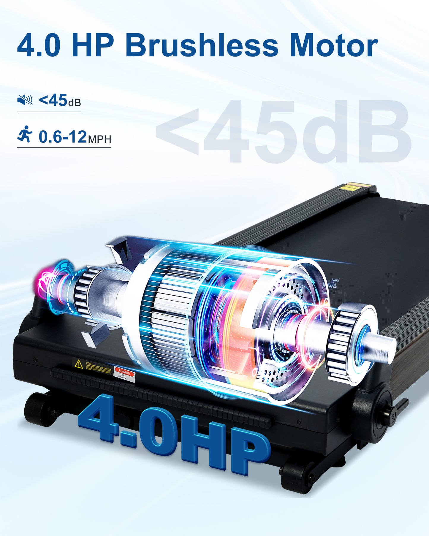 Treadmill with Auto Incline, BORGUSI Heavy Duty Treadmill for Home, Wide Belt