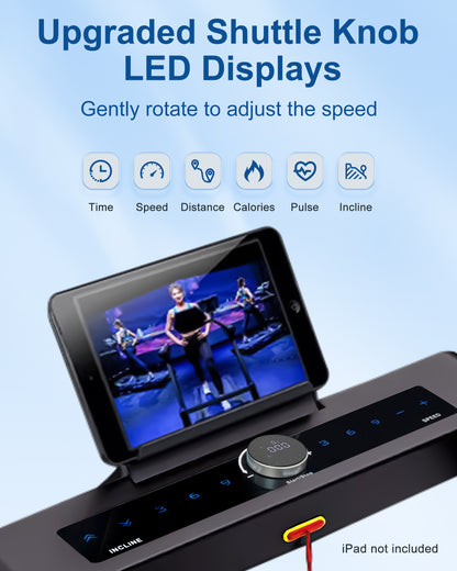 Treadmill with Auto Incline, BORGUSI Heavy Duty Treadmill for Home, Wide Belt