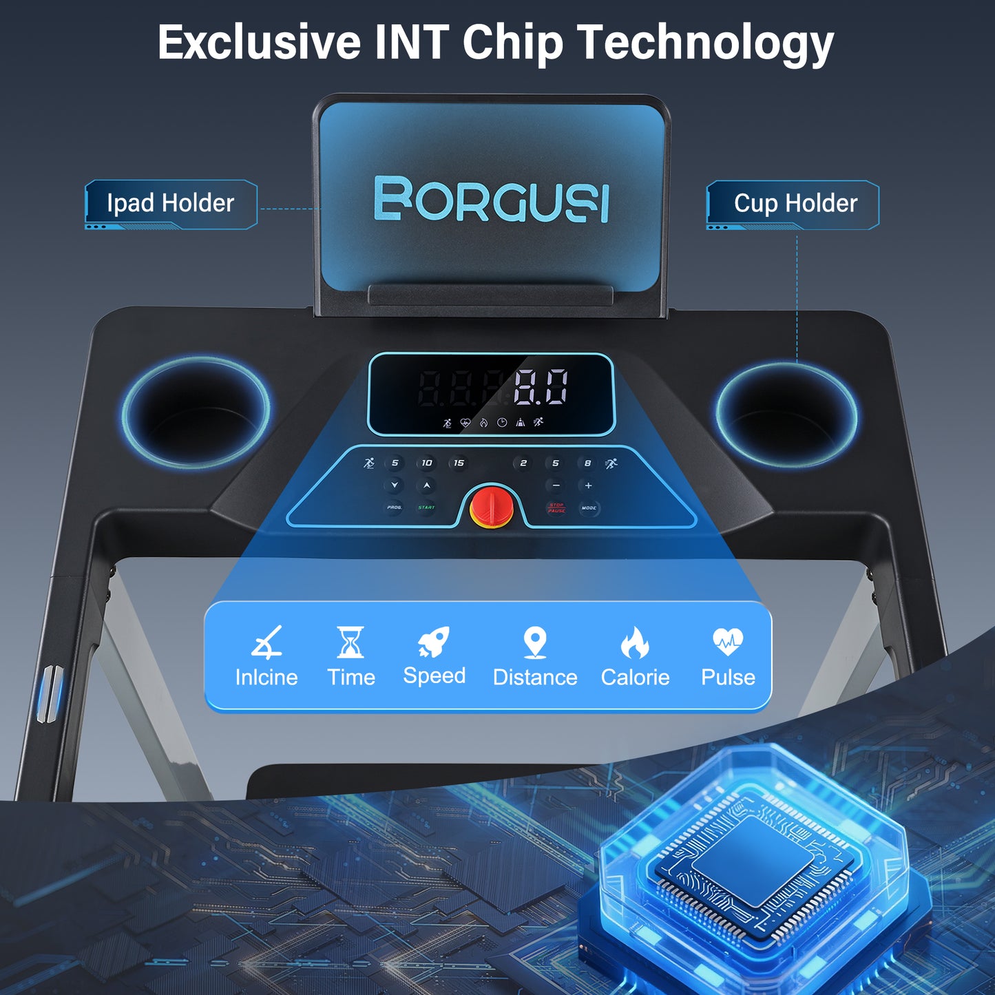 47.3" Smart Treadmill with Auto Incline