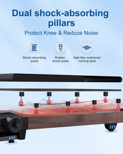 Treadmill with Auto Incline, BORGUSI Heavy Duty Treadmill for Home, Wide Belt