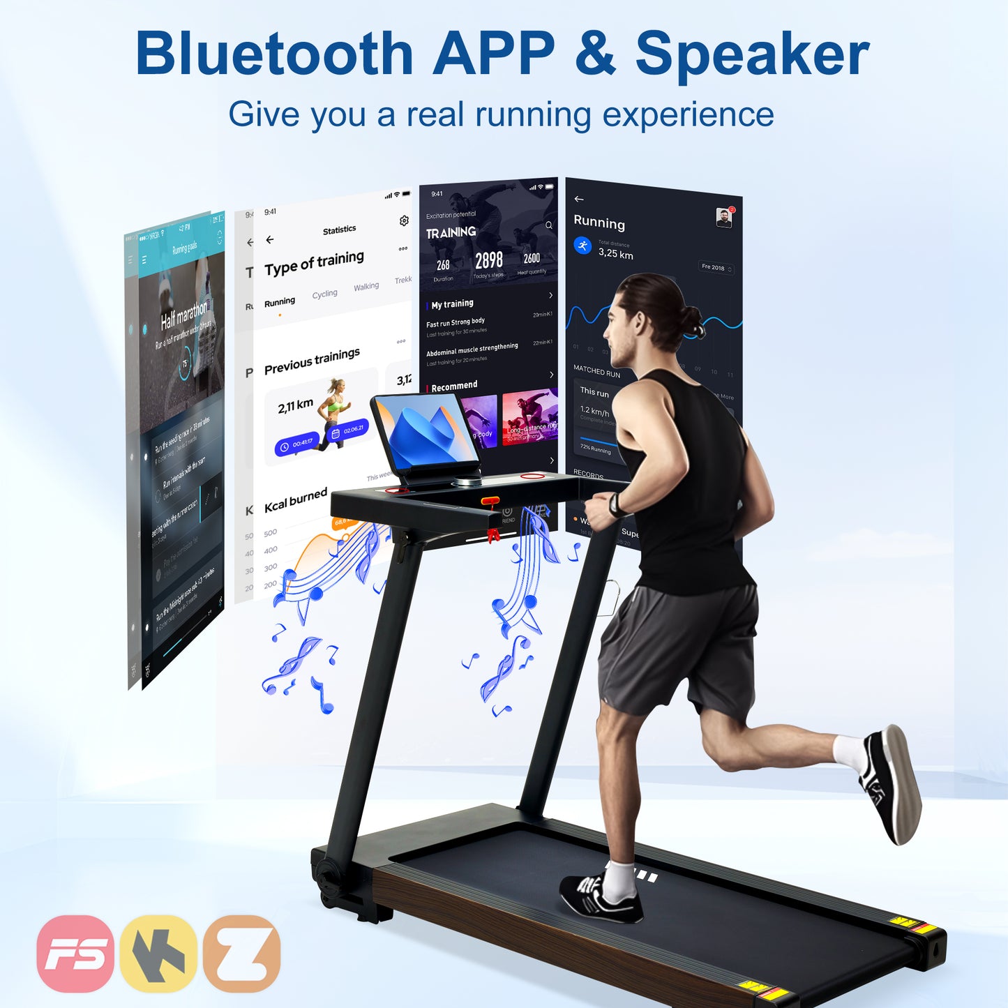 Treadmill with Auto Incline, BORGUSI Heavy Duty Treadmill for Home, Wide Belt