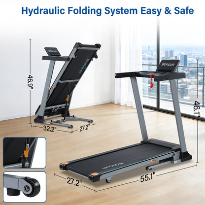 47.3" Smart Treadmill with Auto Incline
