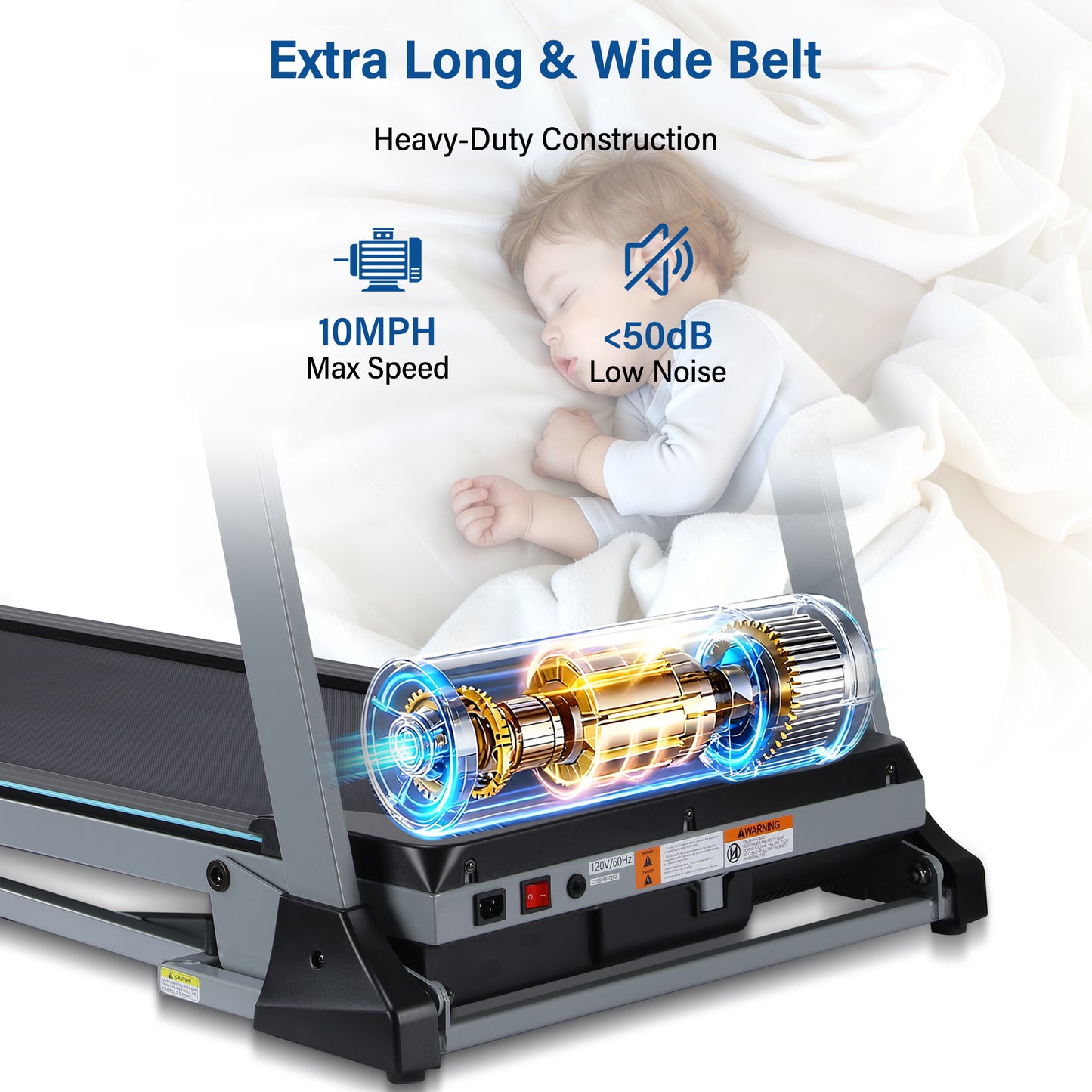 47.3" Smart Treadmill with Auto Incline